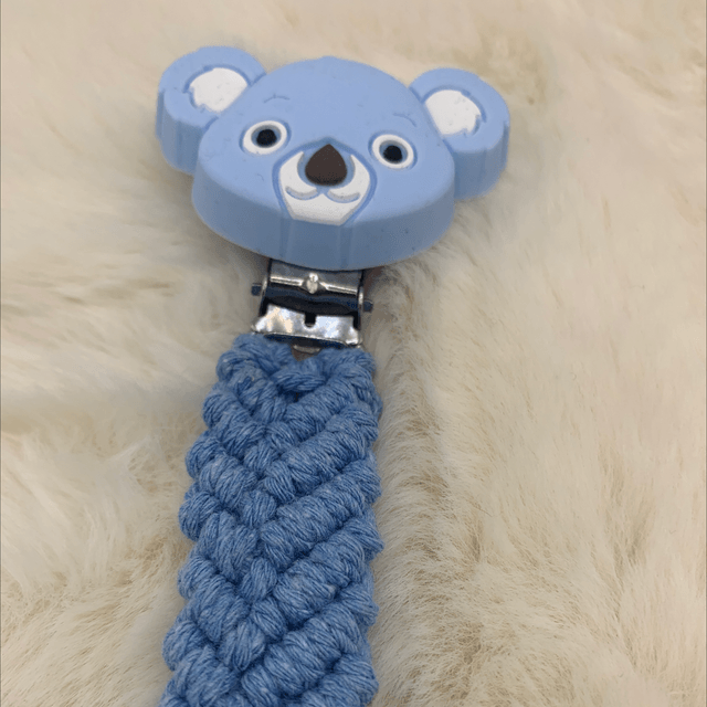 Attache tétine koala bleu 