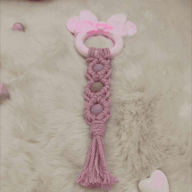 Anneaux dentition rose 